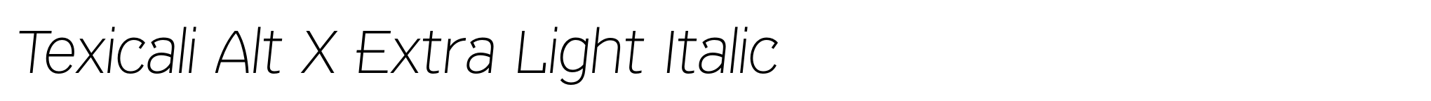 Texicali Alt X Extra Light Italic image